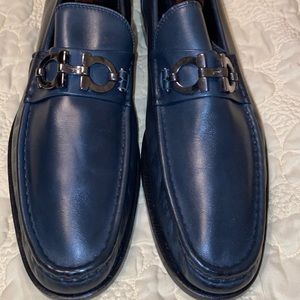 Salvatore Ferragamo Grandioso Bit Loafers blue size 11